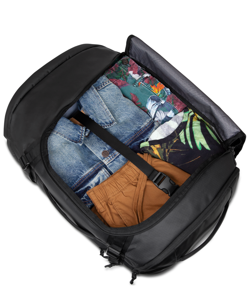 Travel top duffel backpack